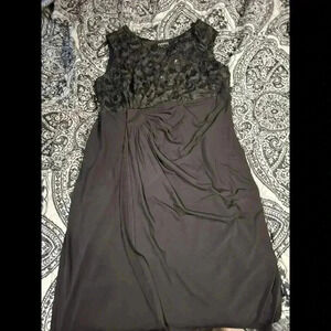 Enfocus Woman Womens Black Sleeveless Straight Pencil Dress Size 14p